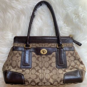 Coach Hampton Signature Canvas Purse